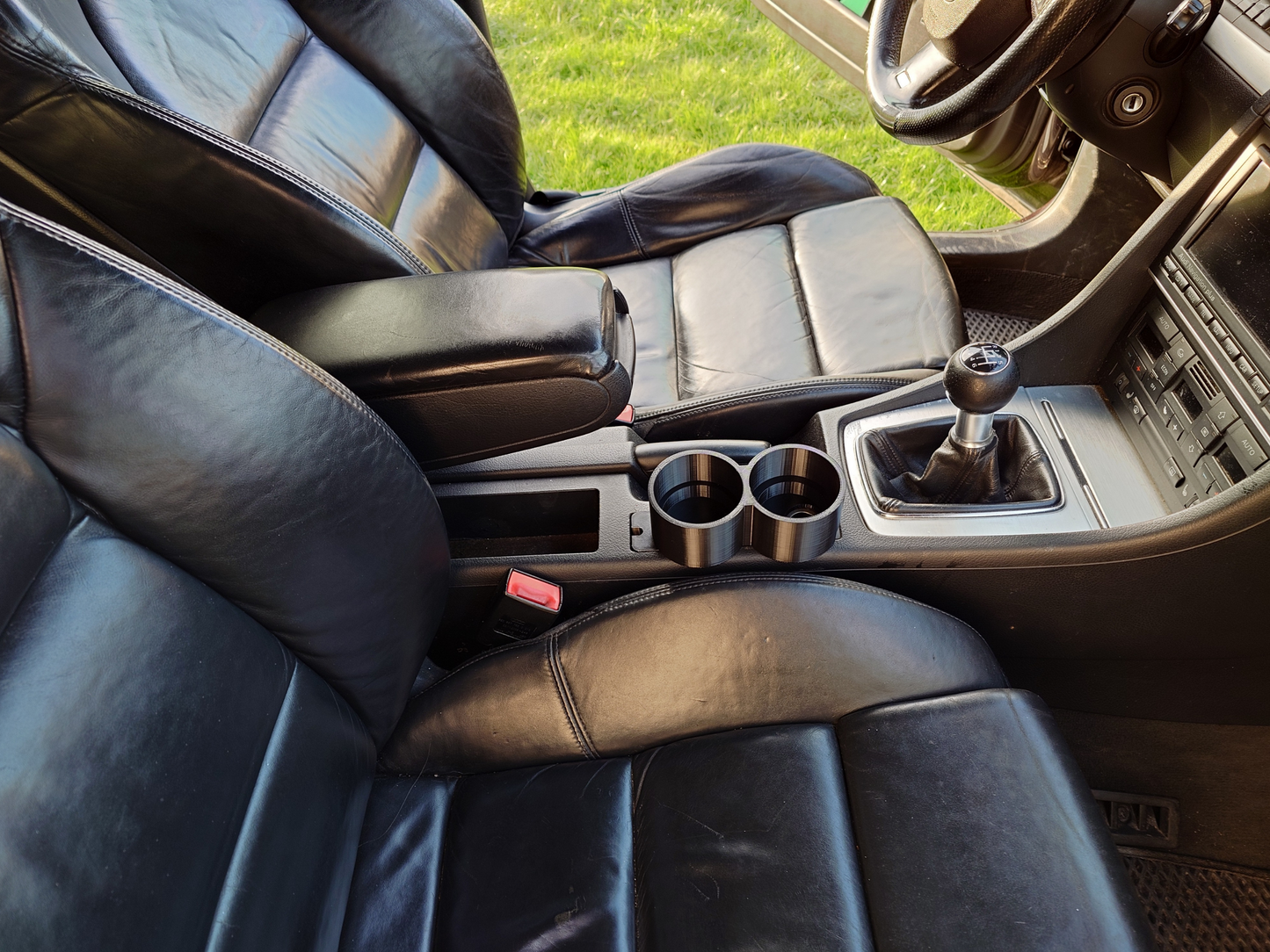Audi A4 B6 B7 cup holder installed in center console