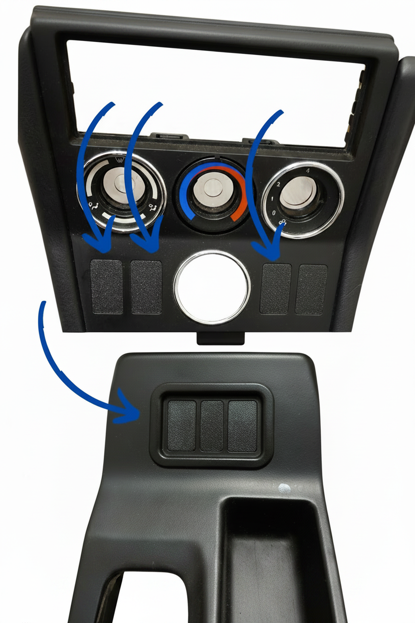 BMW Z3 Facelift Console Blank Switch Button Cover (1999–2002)