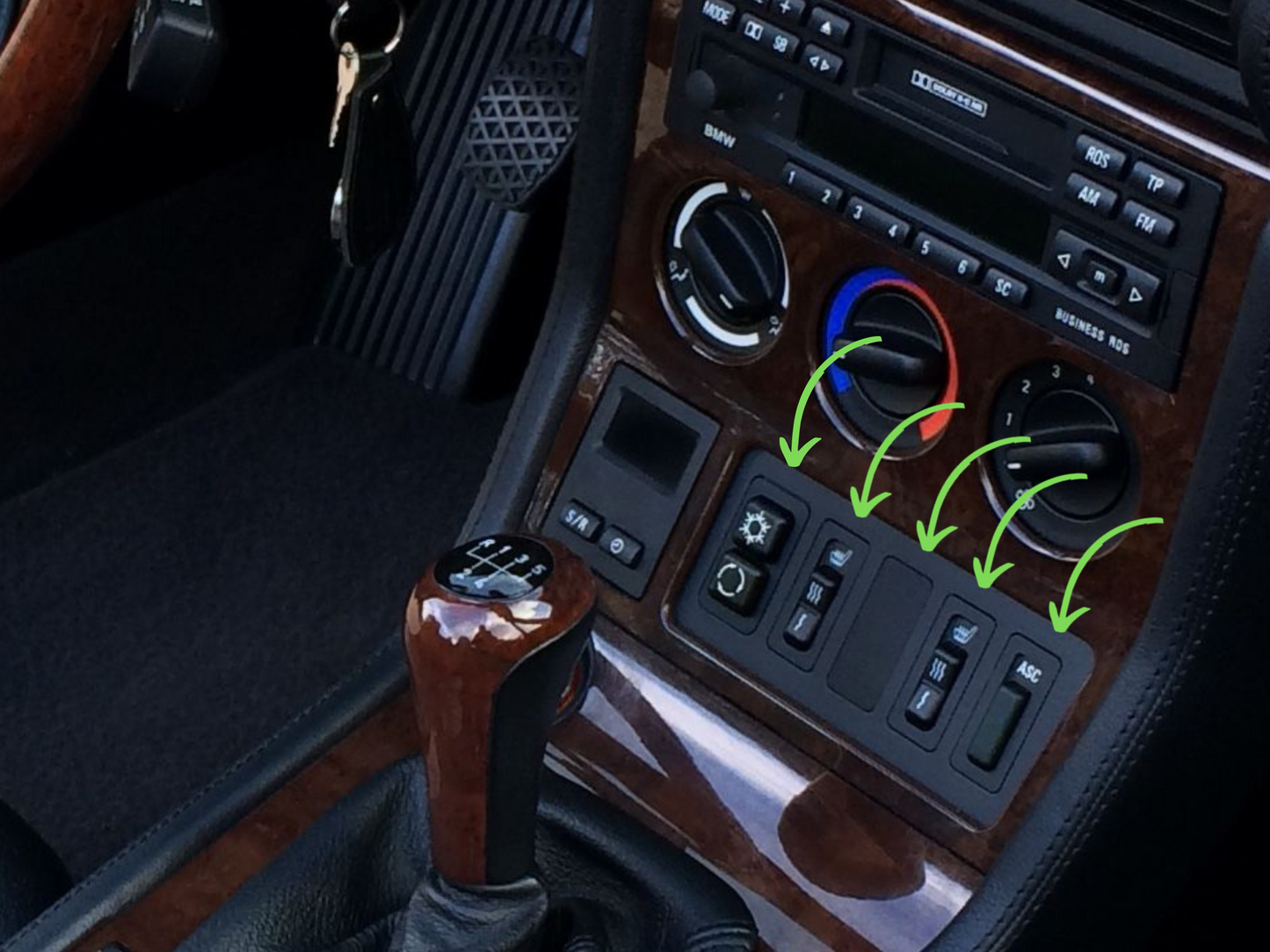 BMW Z3 PreFL (1996-1999) Console Dash Blank Switch Button Cover