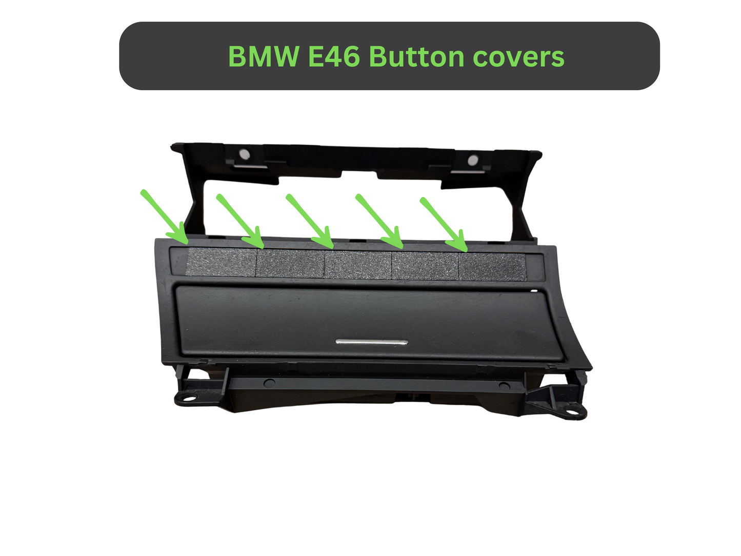 BMW E46 Button Covers Set – 5 Pieces | OEM Texture