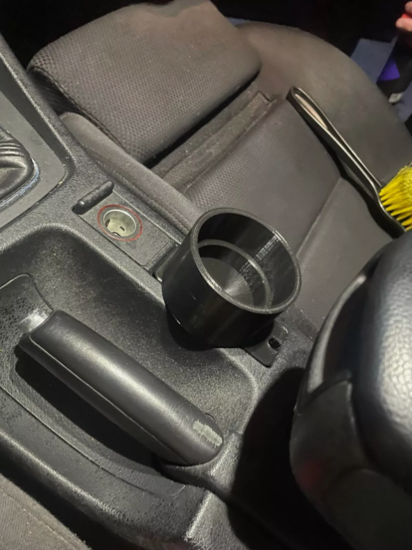 Audi A3 8P cup holder single installed inside car