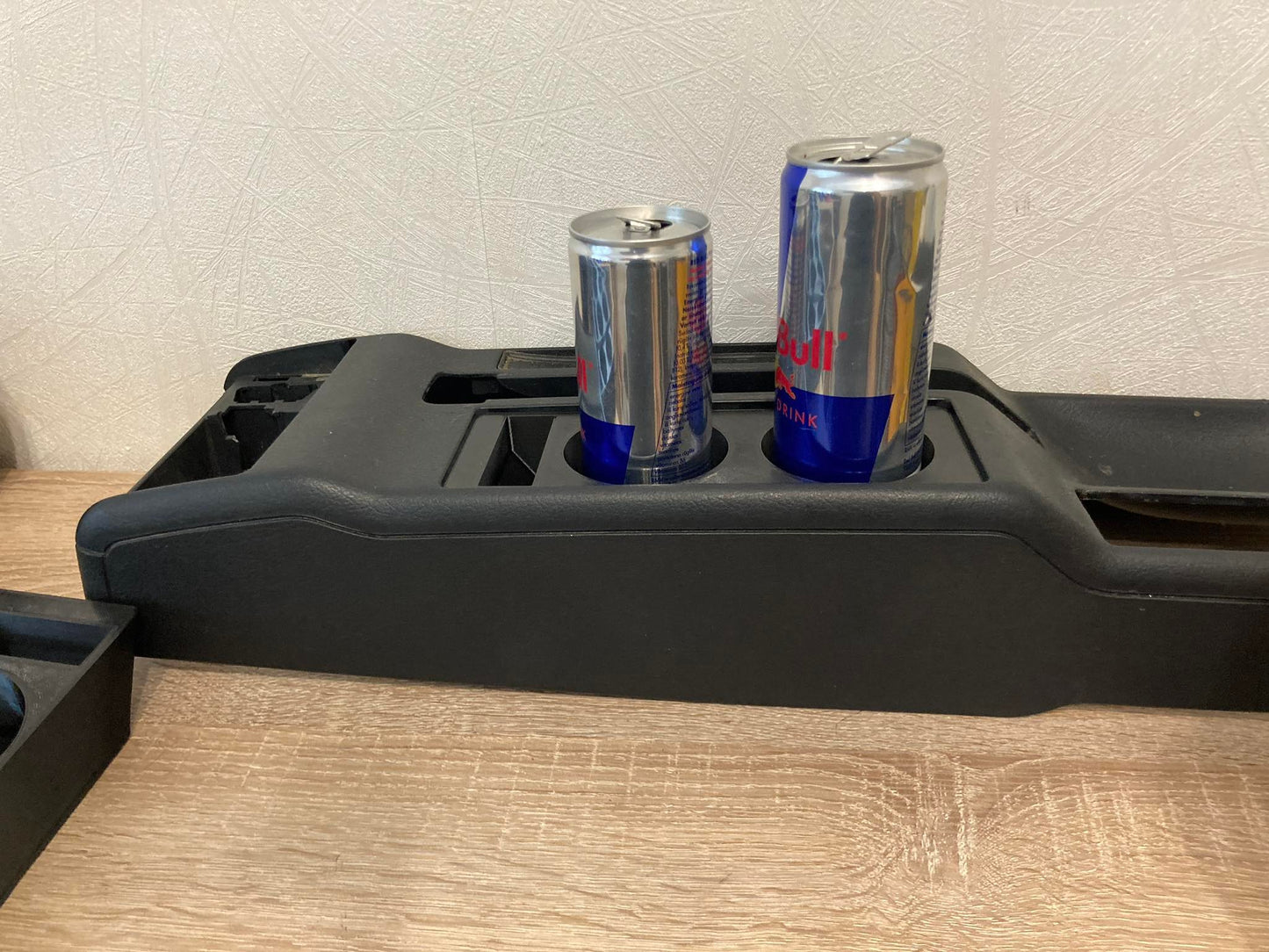 Audi A4 B5 cup holders installed and small drinks inserted
