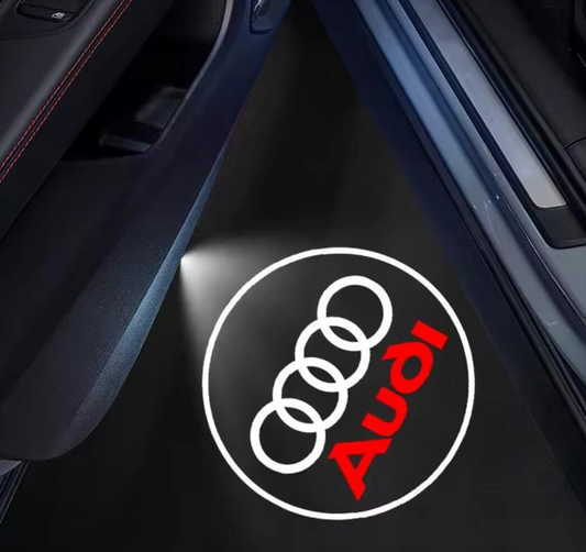 Audi Car Door Logo Light, LED Projector Welcome Lamps (2-Pack) – Fits Audi Models, Easy Plug & Play