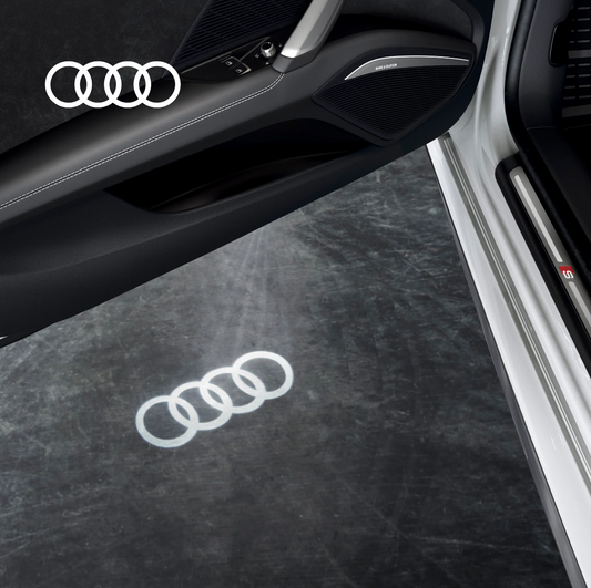 Audi Car Door Logo Light, LED Projector Welcome Lamps (2-Pack) – Fits Audi Models, Easy Plug & Play