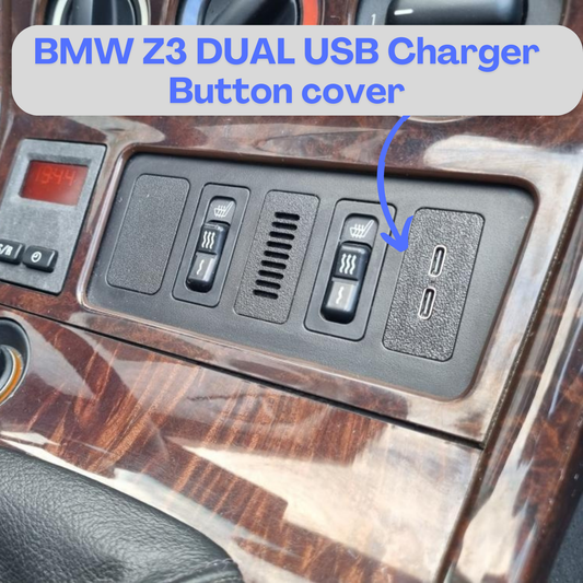 BMW Z3 PreFL (1996-1999) Dual USB-C  Charger Button cover