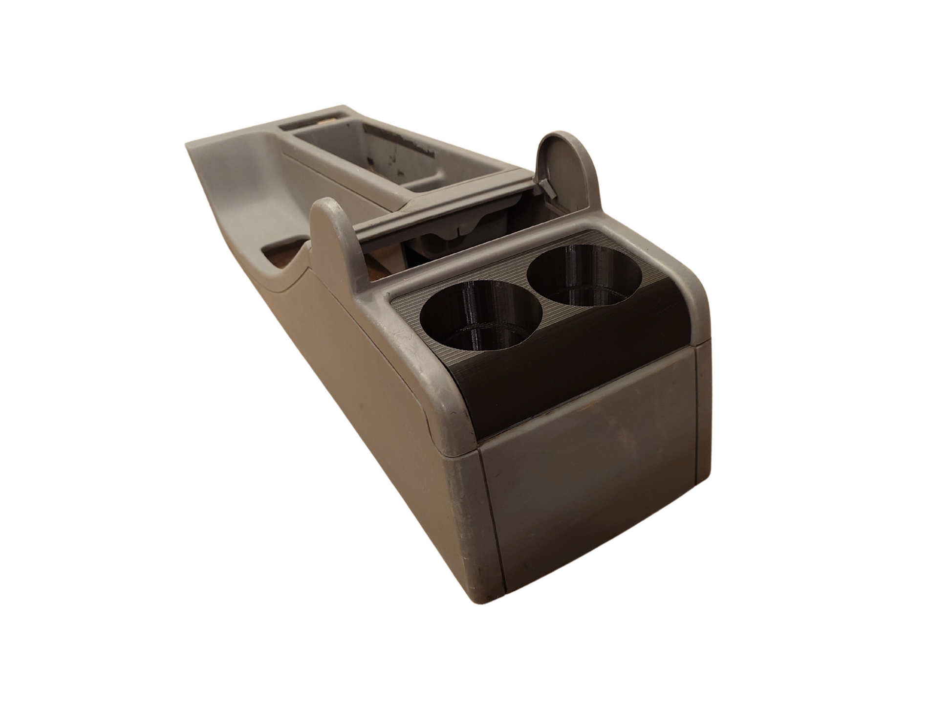 BMW E46 cup holders rear installed in center console