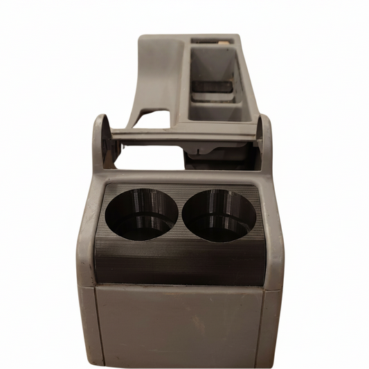 BMW E46 rear cup holders installed