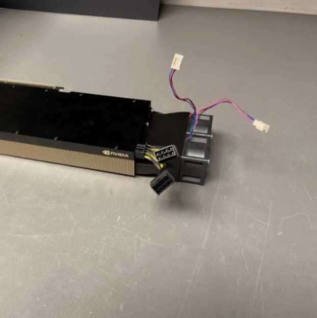 Nvidia A100 H100 Tensor Core cooling adapter for 2 fans