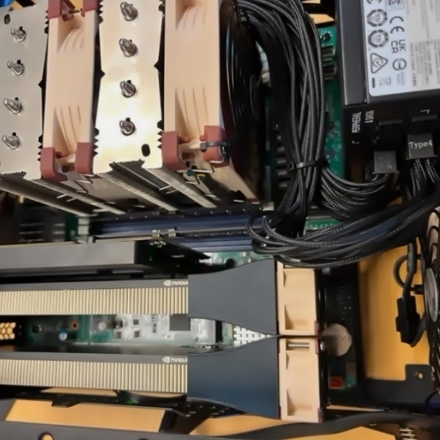 Nvidia A40 L40 GPU Accelerator cooling adapter for 2 fans