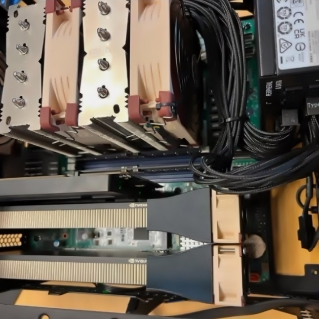 Nvidia A100 H100 Tensor Core cooling adapter for 2 fans