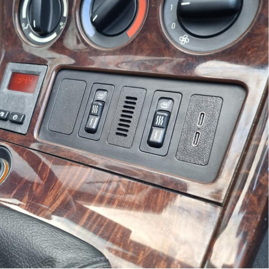 BMW Z3 PreFL Dual USB-C Charger Button Cover (1996–1999)