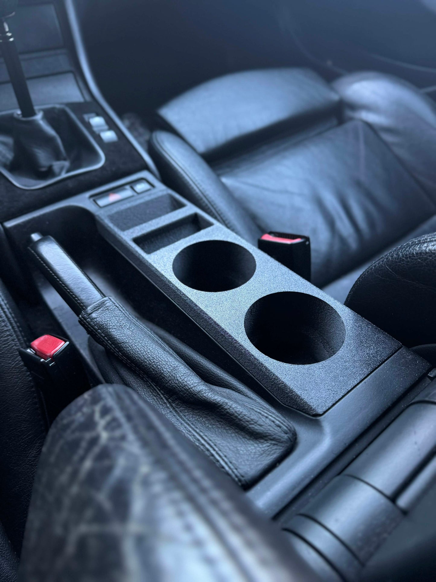 BMW E46 Cup Holders with Wireless Charger & Phone Pocket – 20W